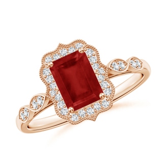 Emerald Cut AA Ruby