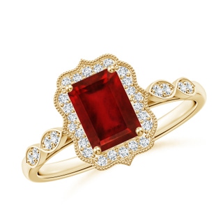 Emerald Cut AAAA Ruby