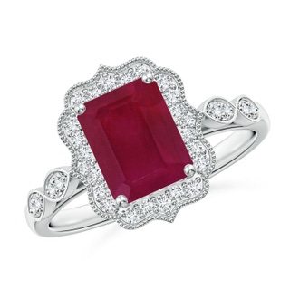 Emerald Cut A Ruby