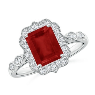 Emerald Cut AA Ruby