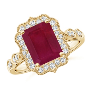 Emerald Cut A Ruby