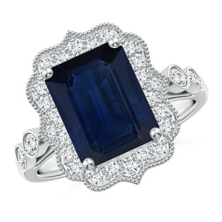 Emerald Cut AA Blue Sapphire
