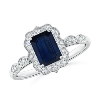 Emerald Cut AA Blue Sapphire