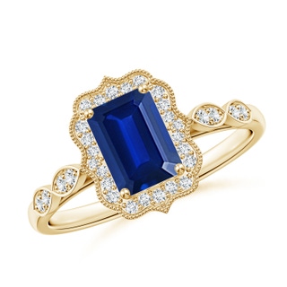 Emerald Cut AAAA Blue Sapphire