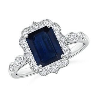 Emerald Cut AA Blue Sapphire