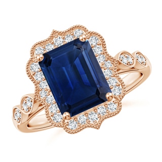 Emerald Cut AAA Blue Sapphire