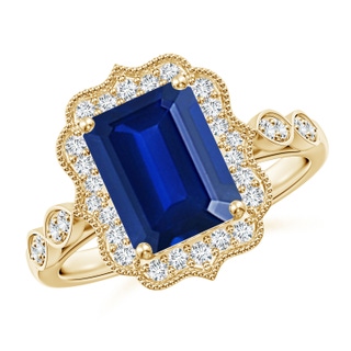 Emerald Cut AAAA Blue Sapphire