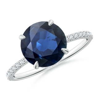 Round AA Blue Sapphire