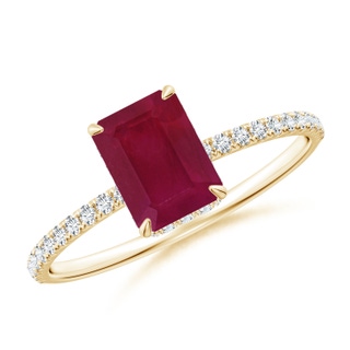 Emerald Cut A Ruby