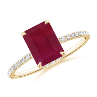 Emerald Cut A Ruby