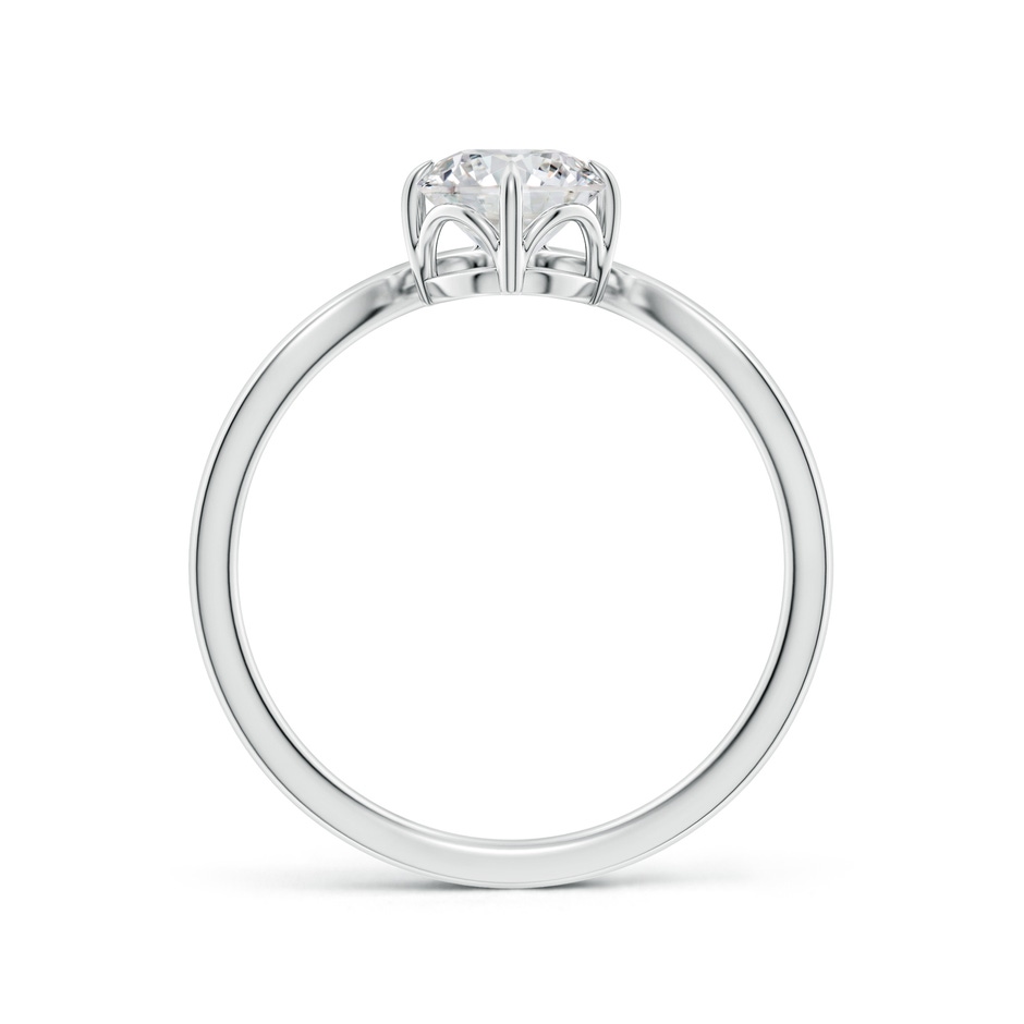 5.9mm HSI2 Prong-Set Round Diamond Chevron Engagement Ring in White Gold side 199