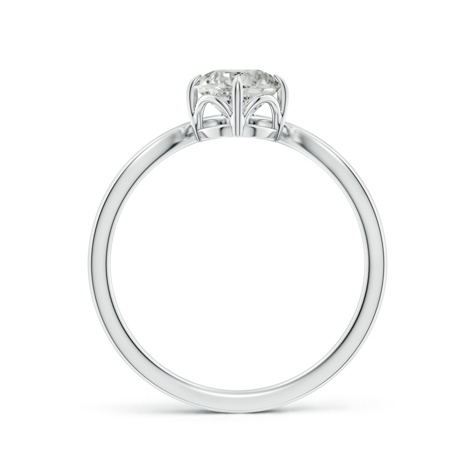 5.9mm KI3 Prong-Set Round Diamond Chevron Engagement Ring in P950 Platinum side 199