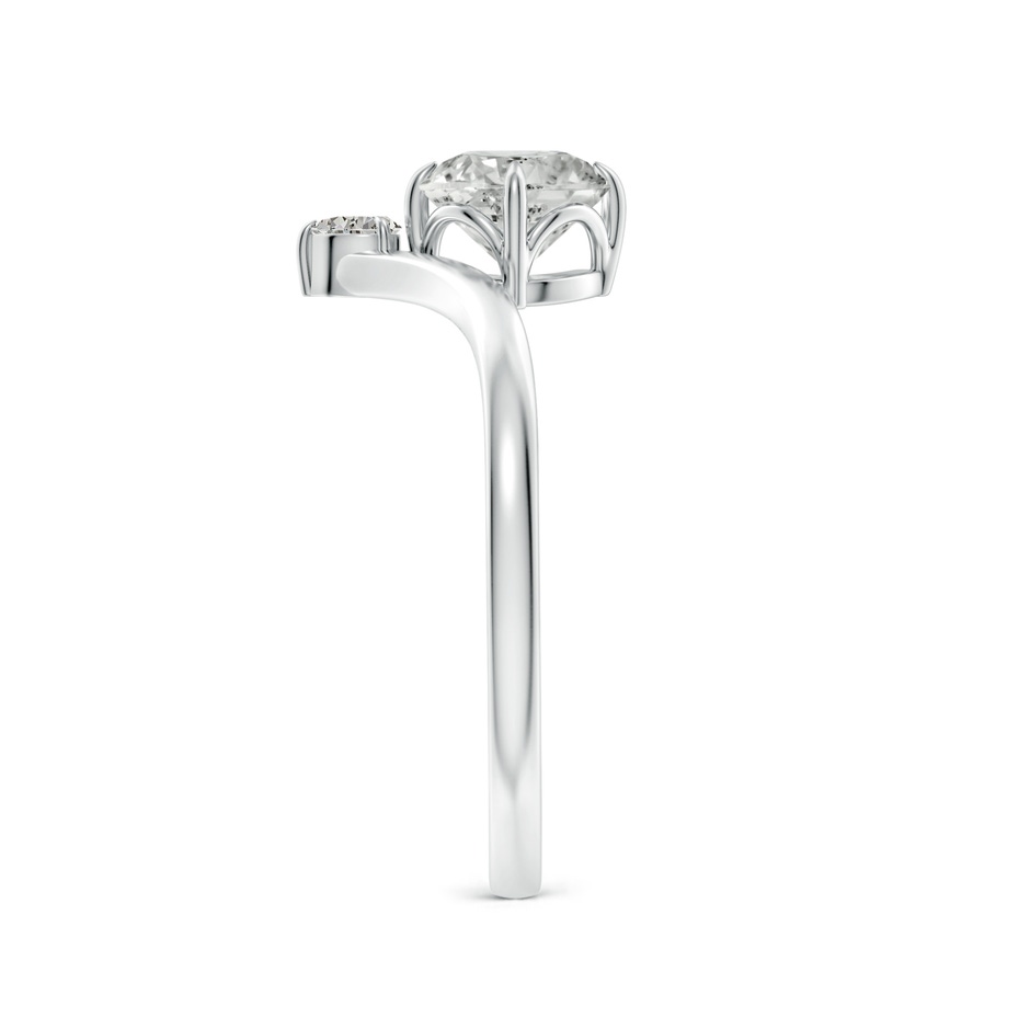 5.9mm KI3 Prong-Set Round Diamond Chevron Engagement Ring in P950 Platinum side 299