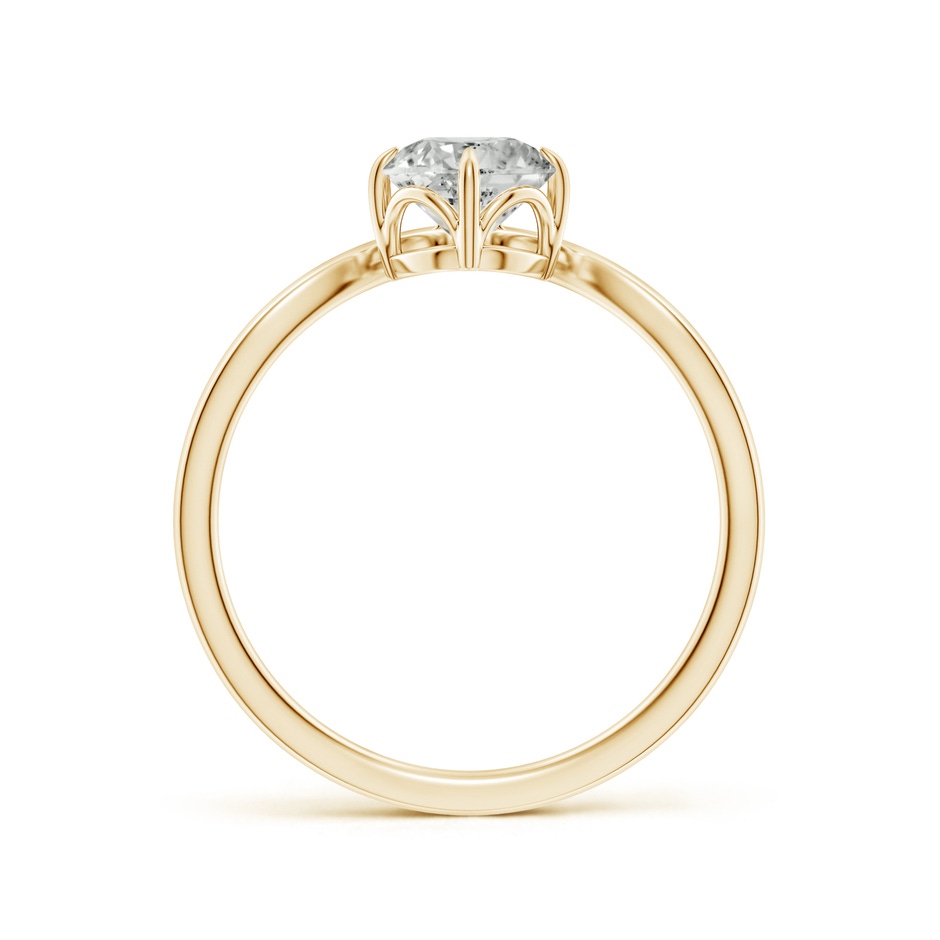 5.9mm KI3 Prong-Set Round Diamond Chevron Engagement Ring in Yellow Gold side 199