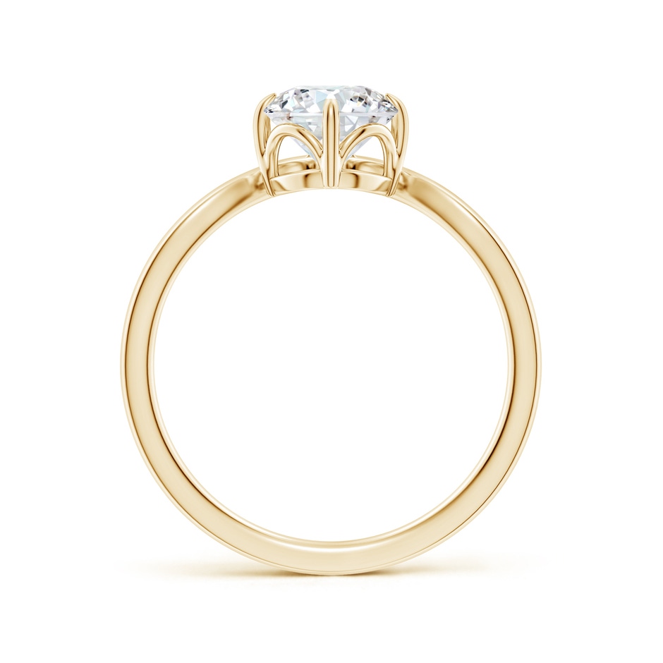 6.4mm GVS2 Prong-Set Round Diamond Chevron Engagement Ring in Yellow Gold side 199
