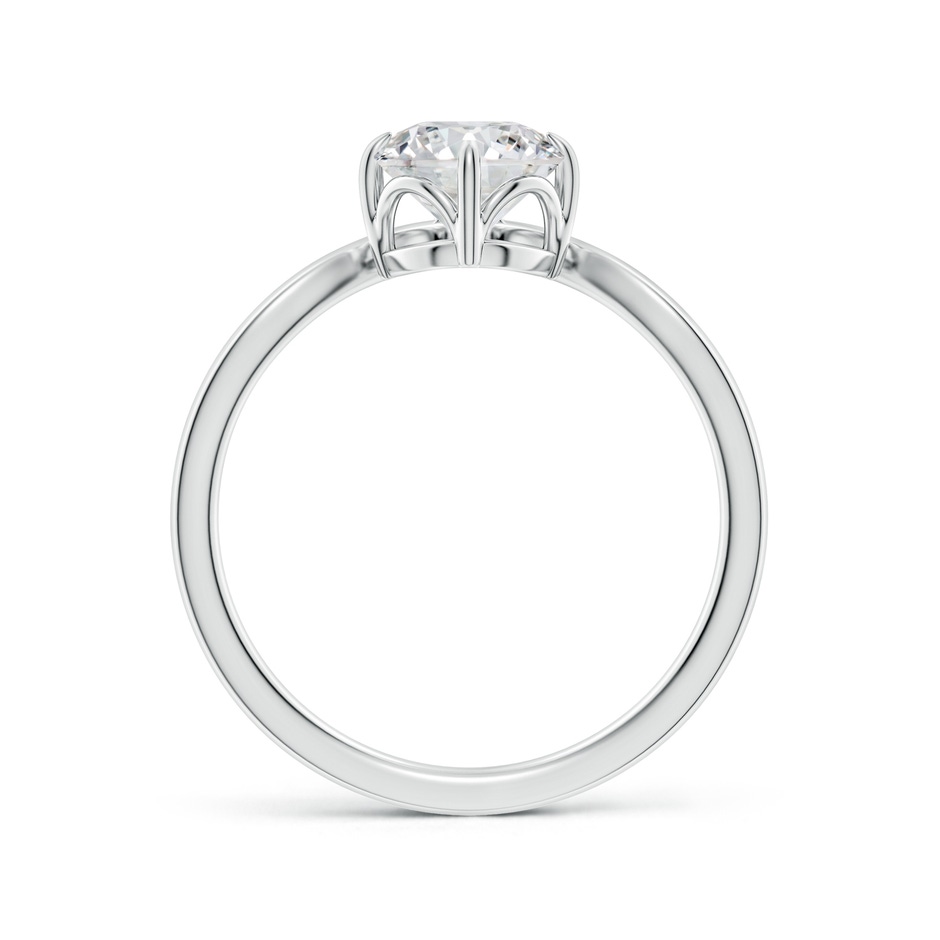 6.4mm HSI2 Prong-Set Round Diamond Chevron Engagement Ring in White Gold side 199