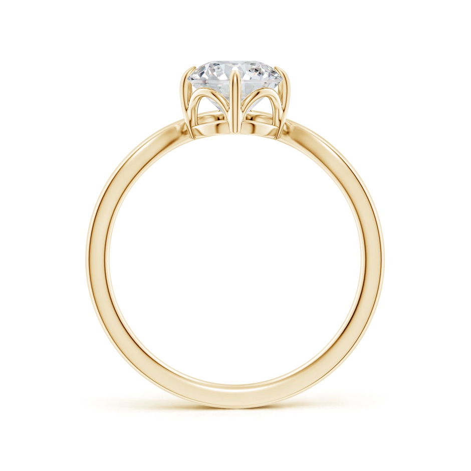 6.4mm HSI2 Prong-Set Round Diamond Chevron Engagement Ring in Yellow Gold side 199