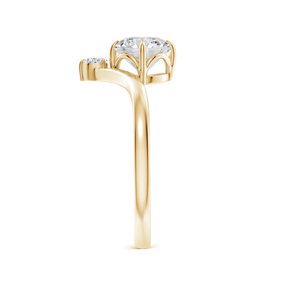 6.4mm HSI2 Prong-Set Round Diamond Chevron Engagement Ring in Yellow Gold side 299