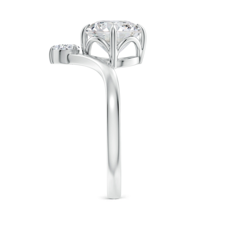 8mm HSI2 Prong-Set Round Diamond Chevron Engagement Ring in White Gold side 299