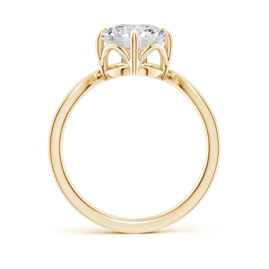 8mm HSI2 Prong-Set Round Diamond Chevron Engagement Ring in Yellow Gold side 199