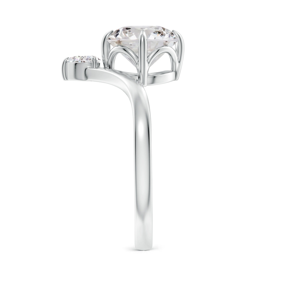 8mm IJI1I2 Prong-Set Round Diamond Chevron Engagement Ring in White Gold side 299