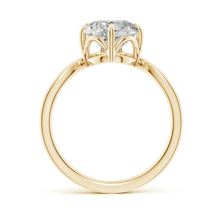8mm KI3 Prong-Set Round Diamond Chevron Engagement Ring in Yellow Gold side 199