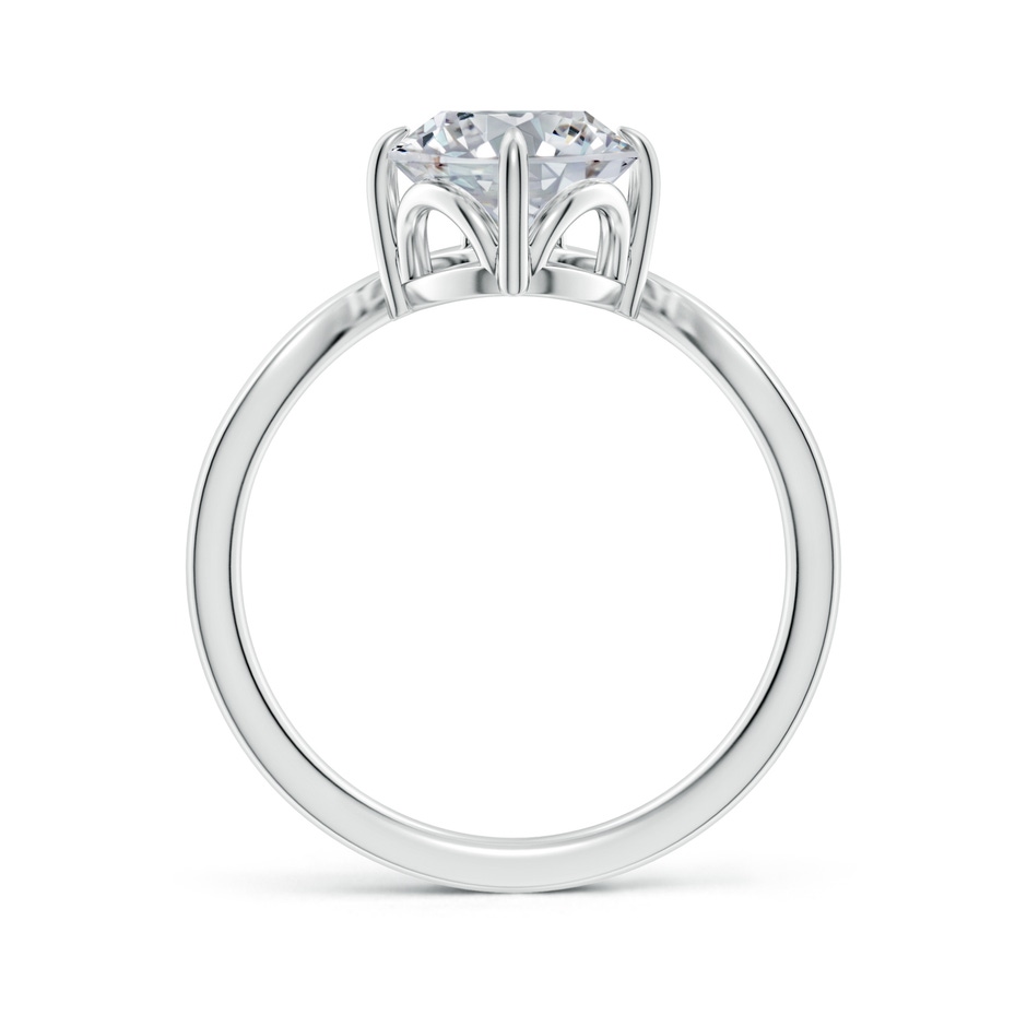 10x8mm HSI2 Prong-Set Oval Diamond Chevron Engagement Ring in P950 Platinum side 199