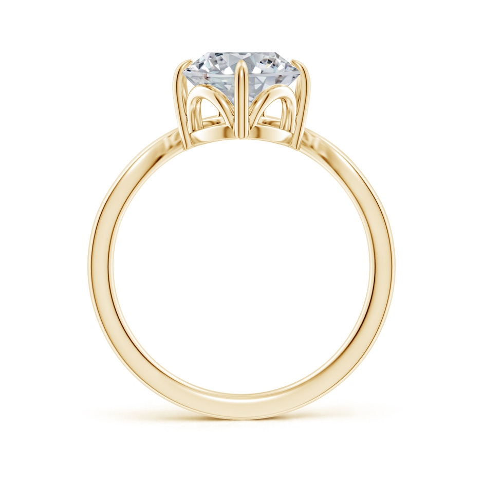 10x8mm HSI2 Prong-Set Oval Diamond Chevron Engagement Ring in Yellow Gold side 199
