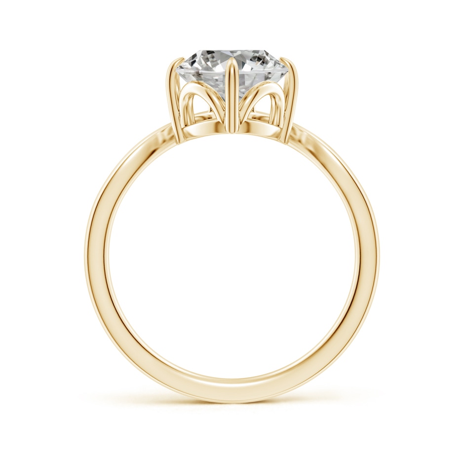 10x8mm KI3 Prong-Set Oval Diamond Chevron Engagement Ring in Yellow Gold side 199