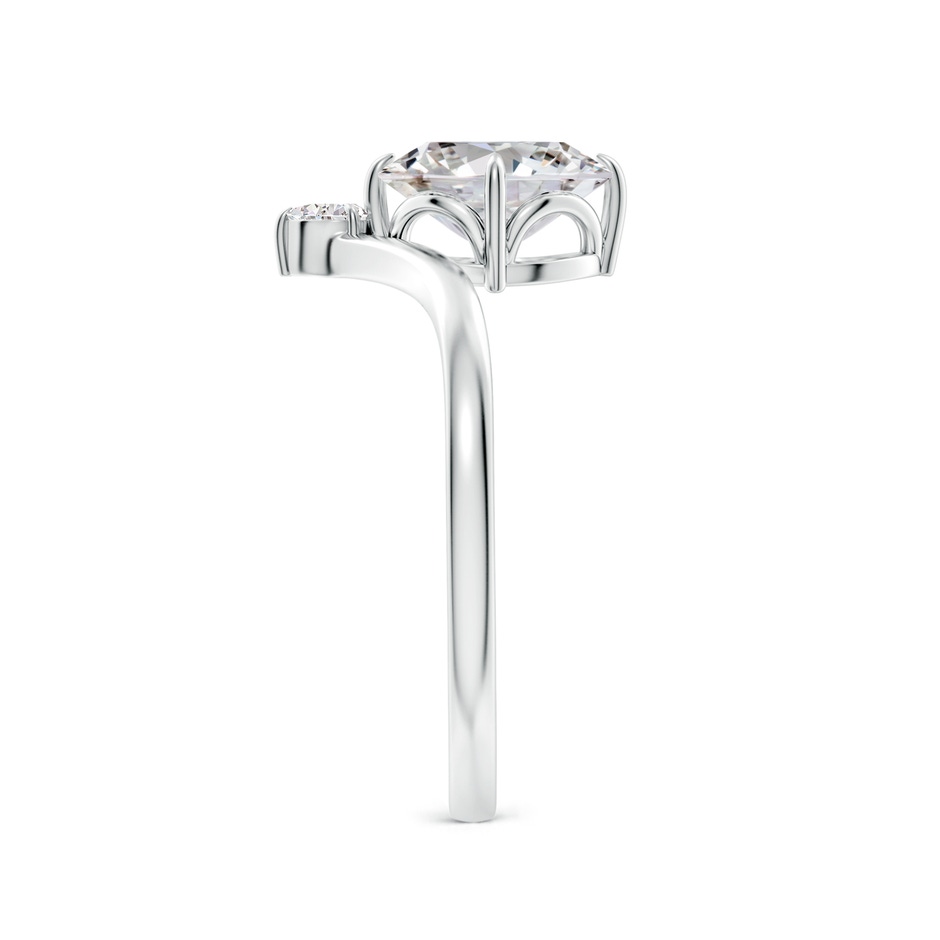 8x6mm IJI1I2 Prong-Set Oval Diamond Chevron Engagement Ring in White Gold side 299