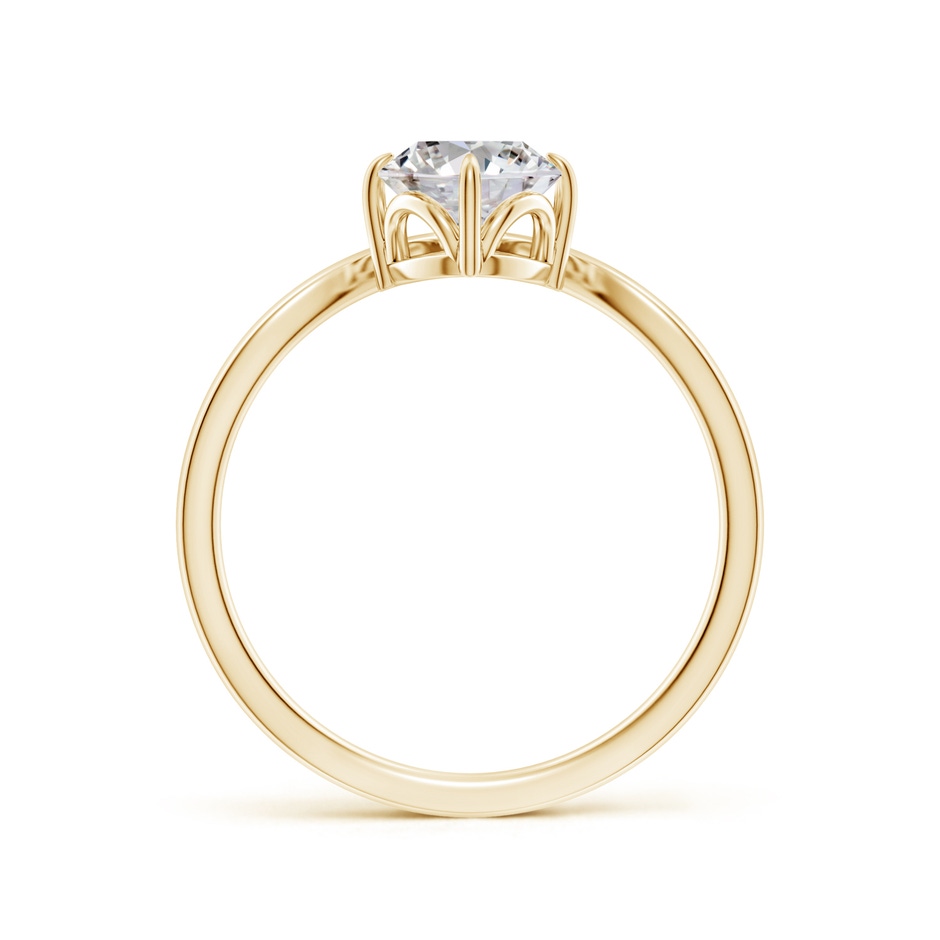 8x6mm IJI1I2 Prong-Set Oval Diamond Chevron Engagement Ring in Yellow Gold side 199