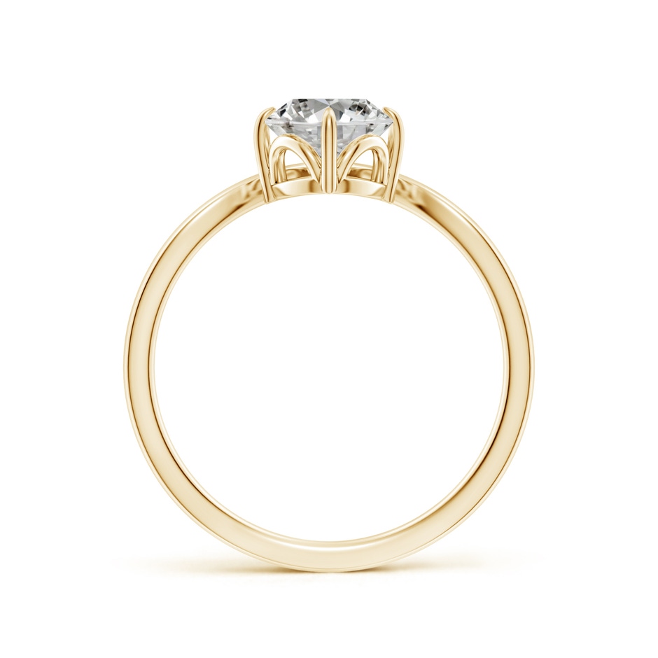 8x6mm KI3 Prong-Set Oval Diamond Chevron Engagement Ring in Yellow Gold side 199