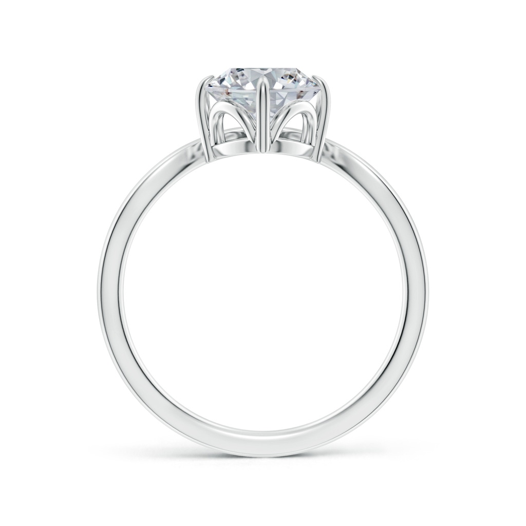 9x7mm HSI2 Prong-Set Oval Diamond Chevron Engagement Ring in White Gold - side 199