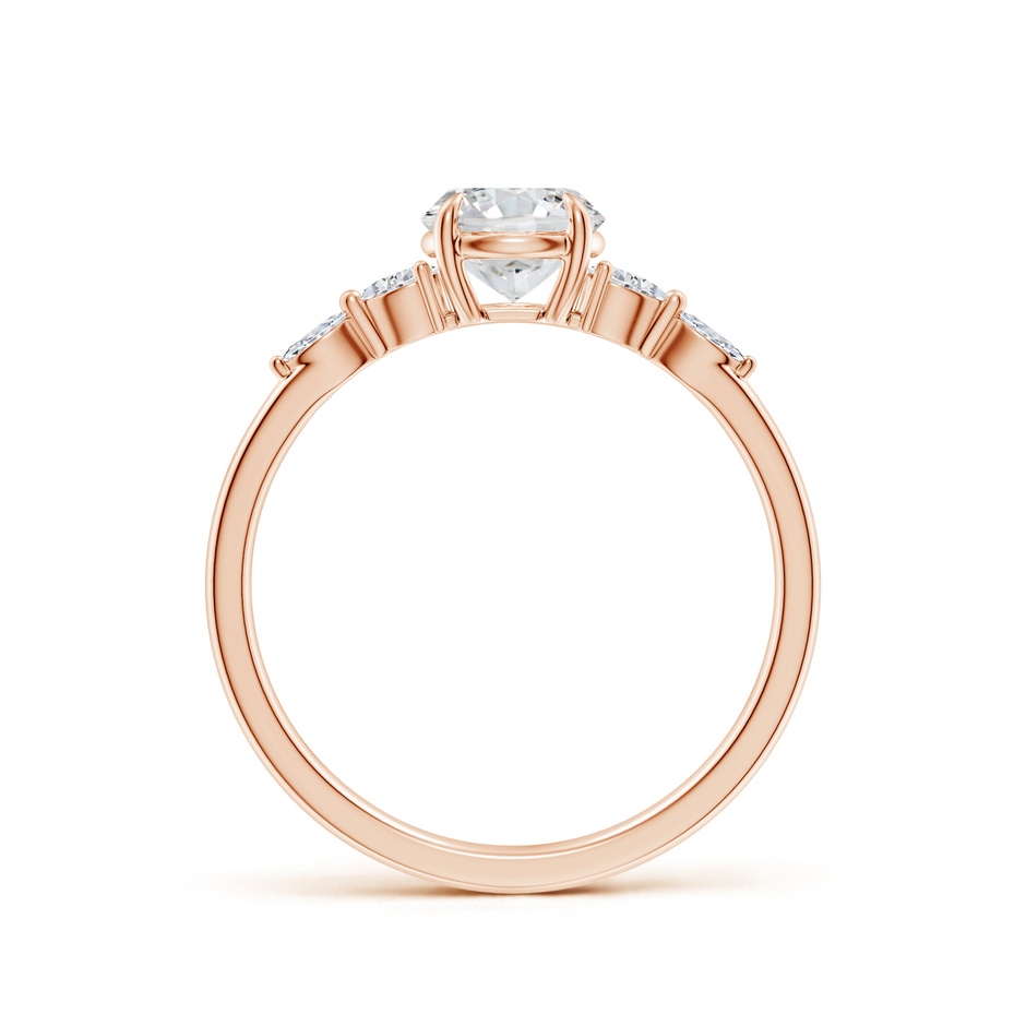 5.9mm HSI2 Round Diamond Side Stone Engagement Ring in Rose Gold side 199