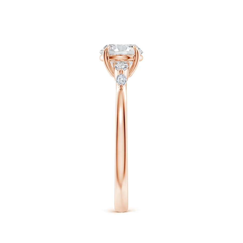 5.9mm HSI2 Round Diamond Side Stone Engagement Ring in Rose Gold side 299