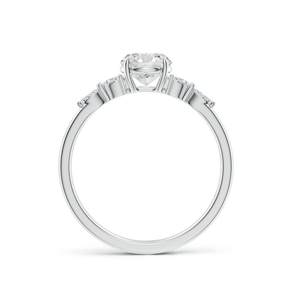 5.9mm HSI2 Round Diamond Side Stone Engagement Ring in White Gold side 199
