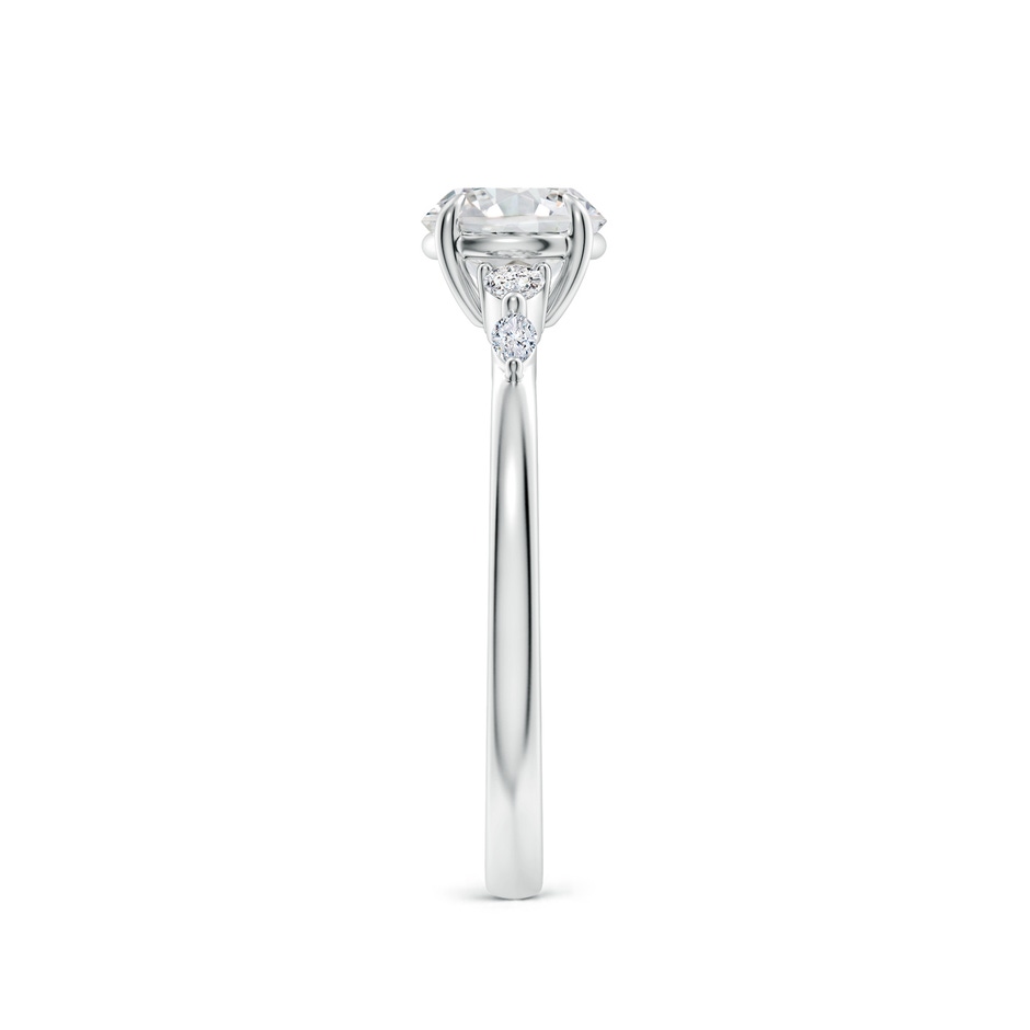 5.9mm HSI2 Round Diamond Side Stone Engagement Ring in White Gold side 299