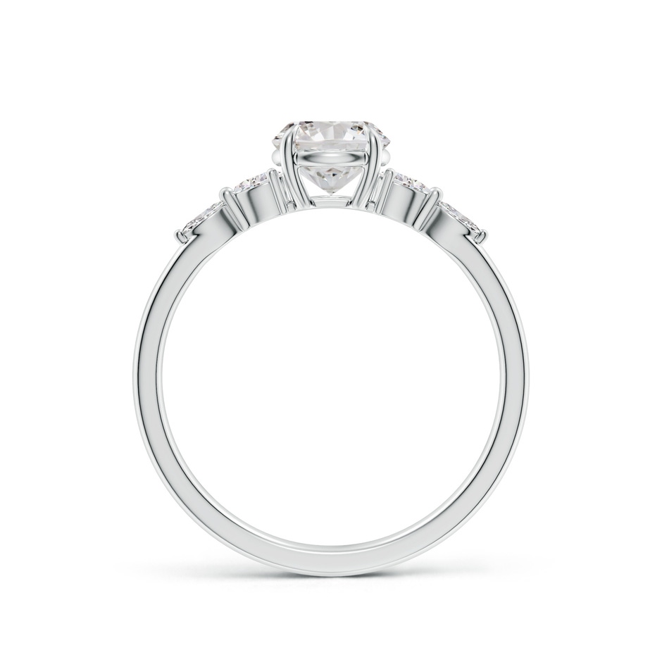 5.9mm IJI1I2 Round Diamond Side Stone Engagement Ring in White Gold side 199
