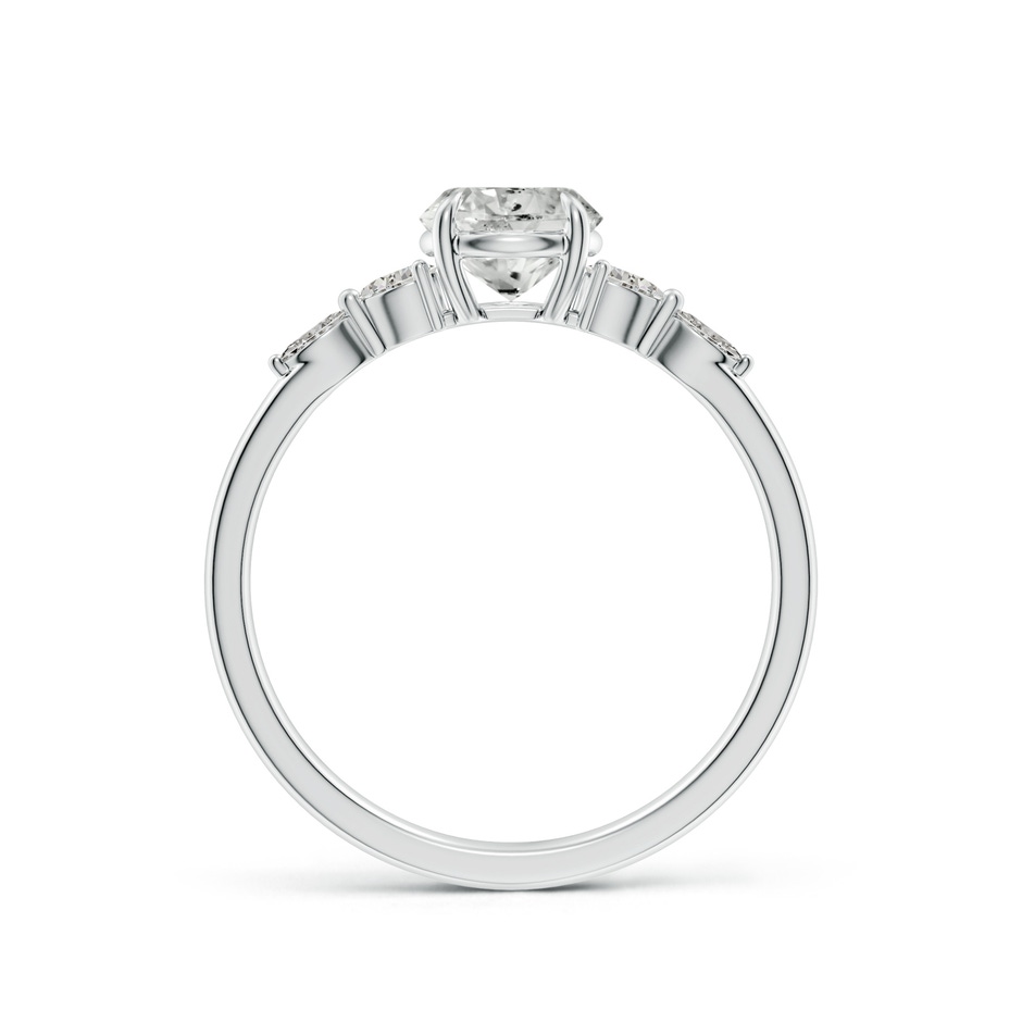5.9mm KI3 Round Diamond Side Stone Engagement Ring in P950 Platinum side 199