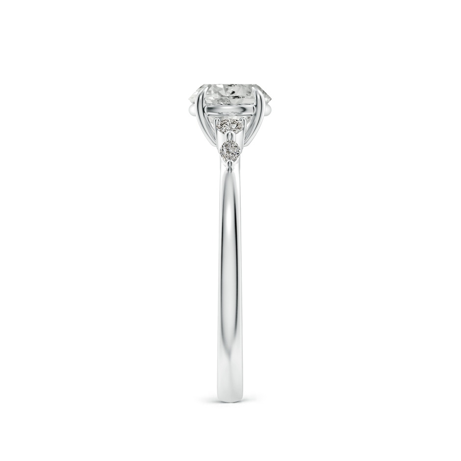 5.9mm KI3 Round Diamond Side Stone Engagement Ring in P950 Platinum side 299