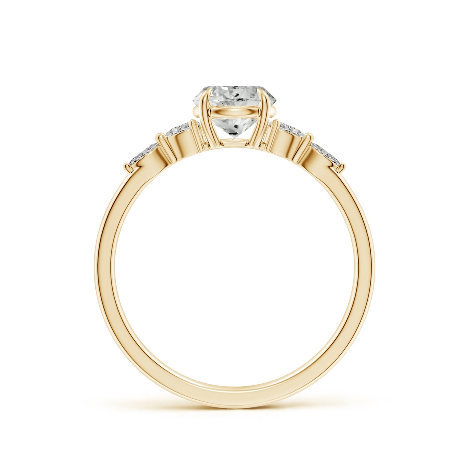 5.9mm KI3 Round Diamond Side Stone Engagement Ring in Yellow Gold side 199