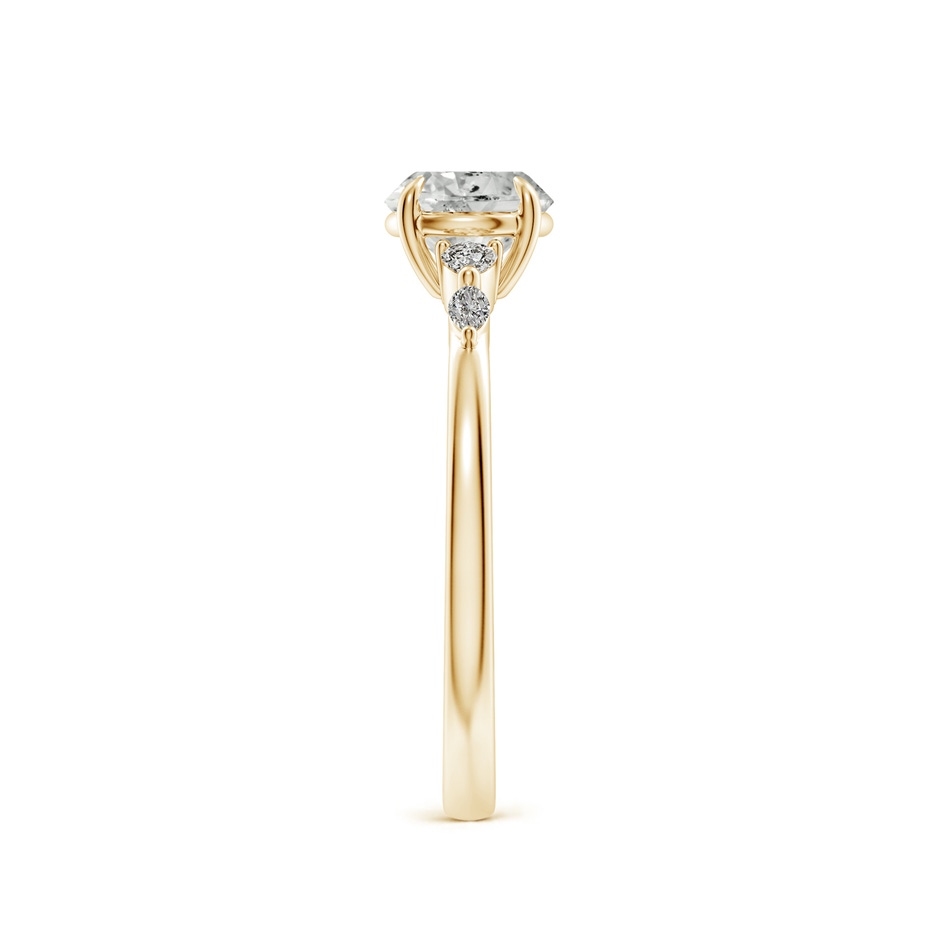 5.9mm KI3 Round Diamond Side Stone Engagement Ring in Yellow Gold side 299
