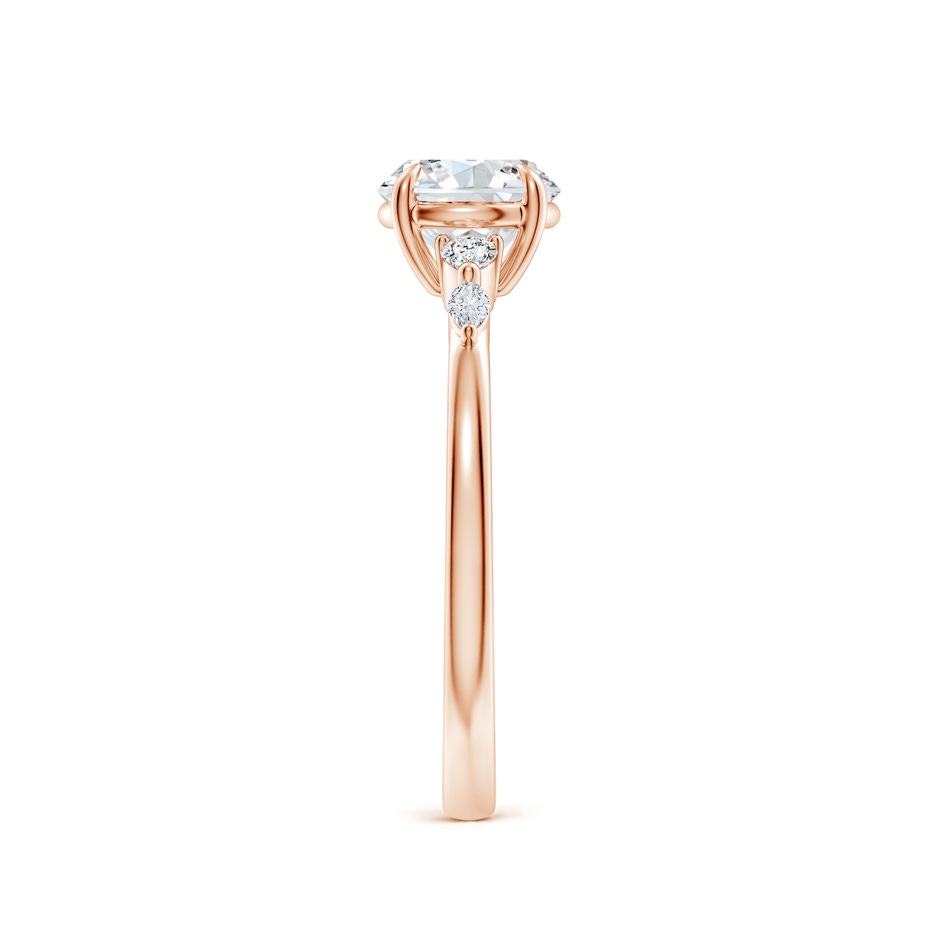 6.4mm GVS2 Round Diamond Side Stone Engagement Ring in Rose Gold side 299