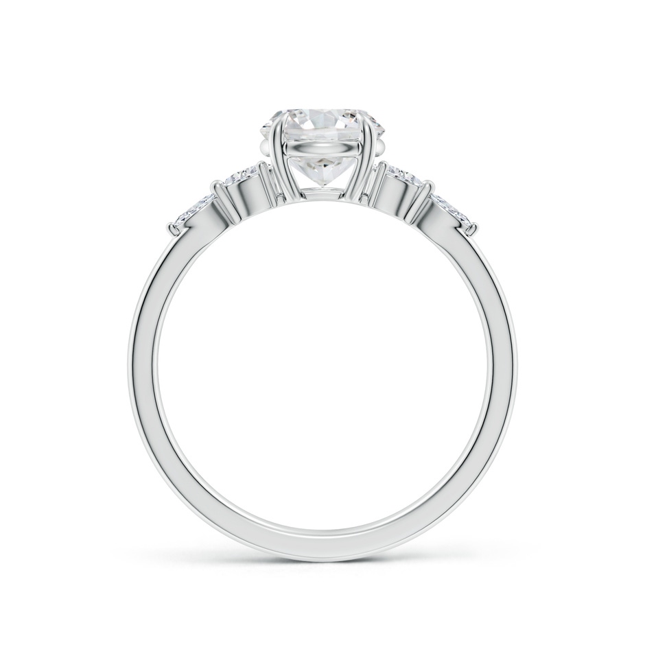 6.4mm HSI2 Round Diamond Side Stone Engagement Ring in White Gold side 199