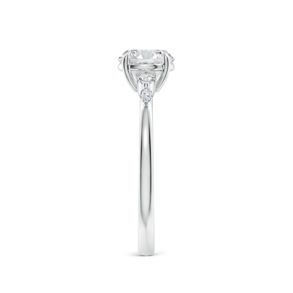 6.4mm HSI2 Round Diamond Side Stone Engagement Ring in White Gold side 299