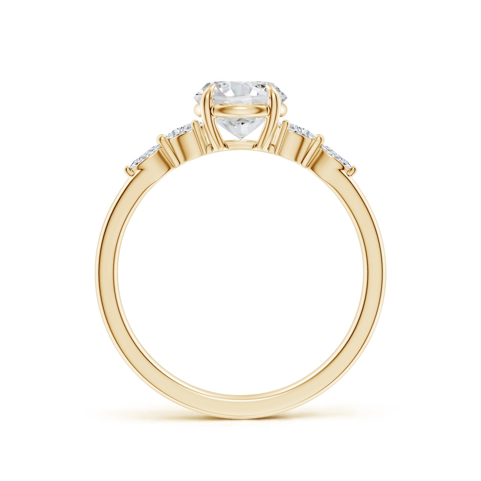 6.4mm HSI2 Round Diamond Side Stone Engagement Ring in Yellow Gold side 199