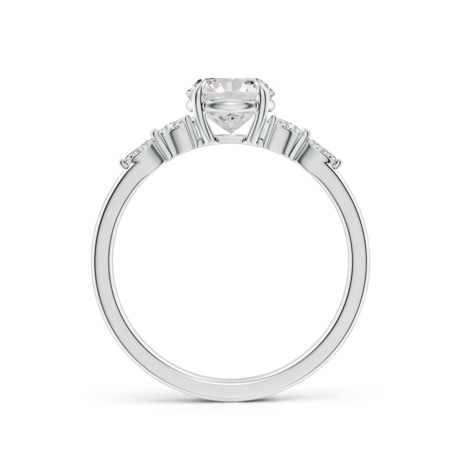 6.4mm IJI1I2 Round Diamond Side Stone Engagement Ring in P950 Platinum side 199