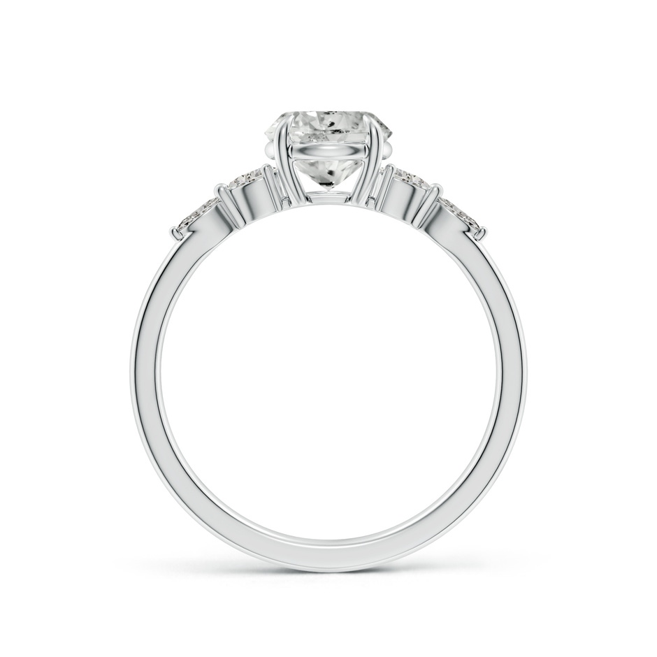 6.4mm KI3 Round Diamond Side Stone Engagement Ring in P950 Platinum side 199