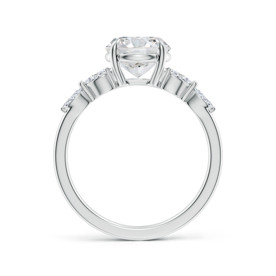 8mm HSI2 Round Diamond Side Stone Engagement Ring in White Gold side 199
