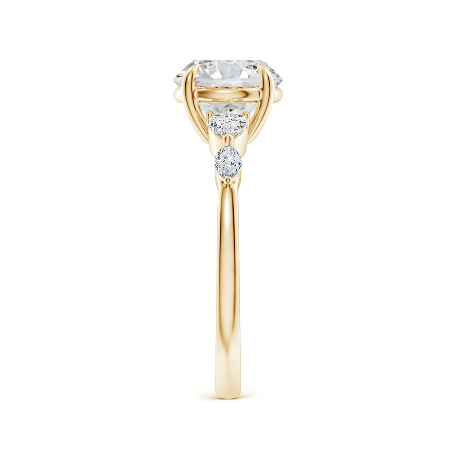 8mm HSI2 Round Diamond Side Stone Engagement Ring in Yellow Gold side 299